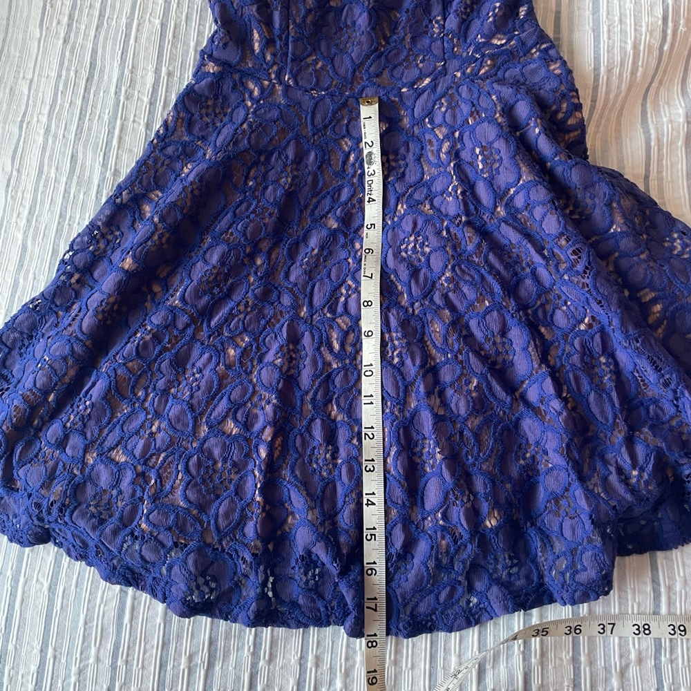 City Studio Royal Blue Lace Skater dress Size 9 - Picture 11 of 11